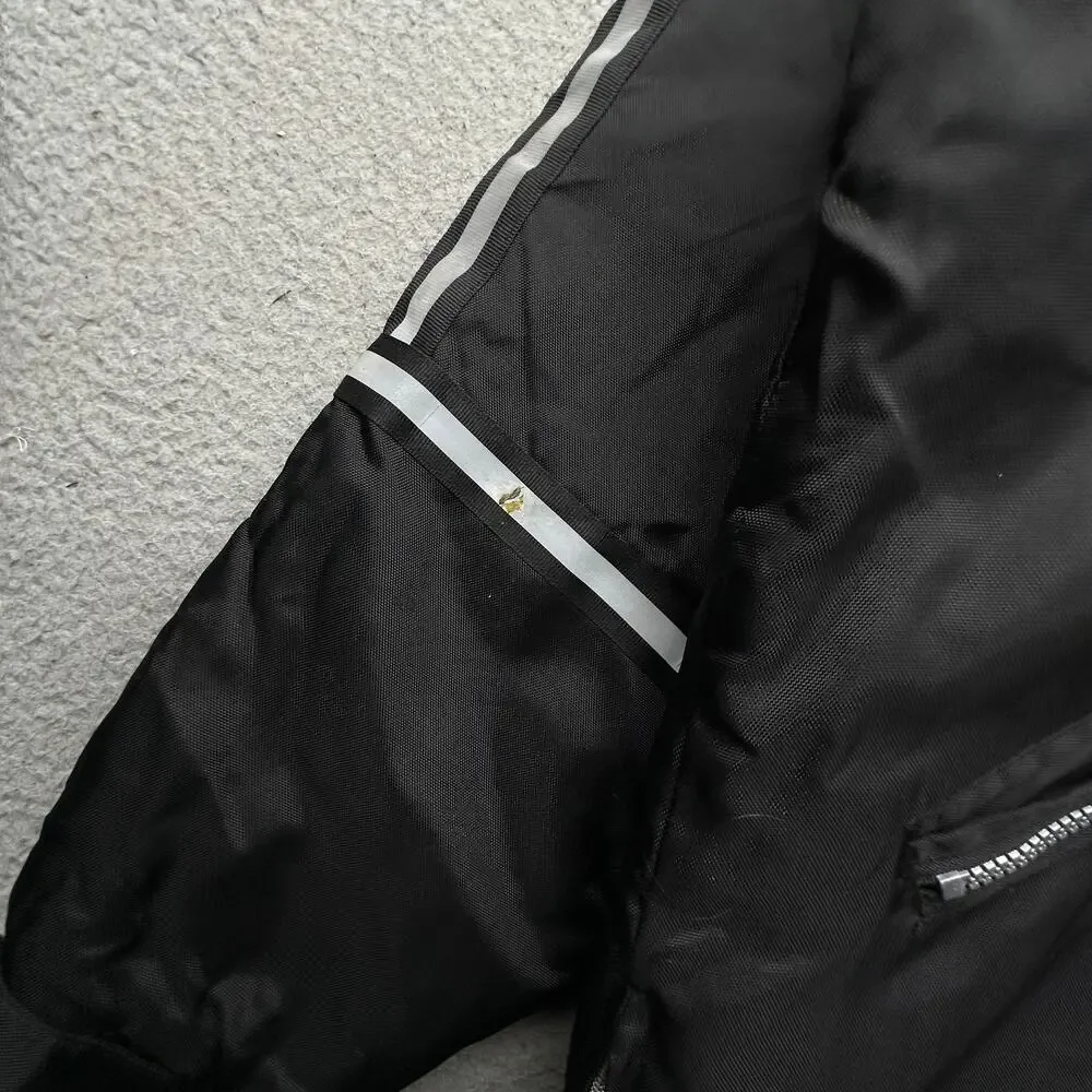 Vintage Tri-Mountain Coca Cola Nylon Quilt Lined Work Jacket Mens XL Reflective